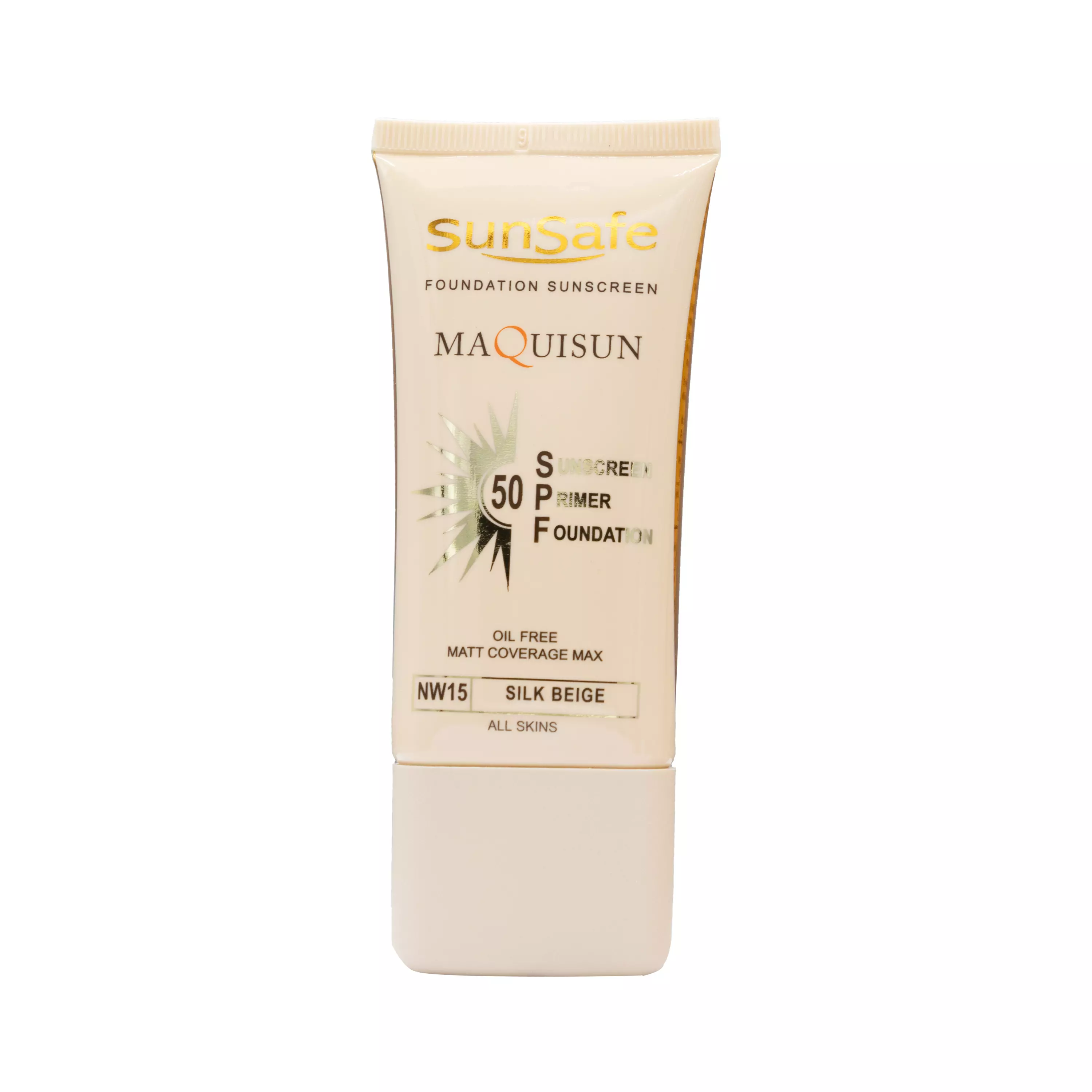 کرم ضد آفتاب SPF50 پودری و پرایمری بژ ابریشمی سان سیف